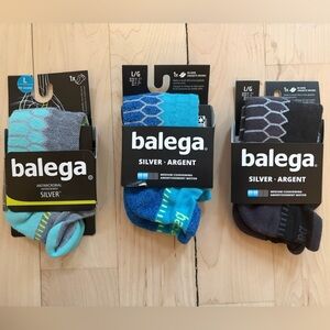 Balega Men’s No Show socks - lot of three pairs - brand new with tags